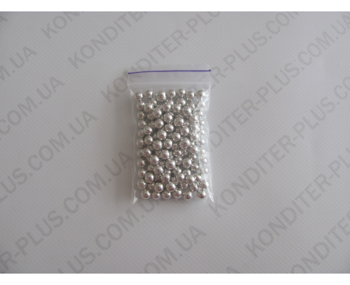шарики серебряные, 5 мм, 20 грамм