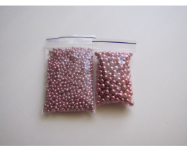 шарики розовые 5 мм, 20 грамм