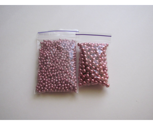 шарики розовые 5 мм, 20 грамм