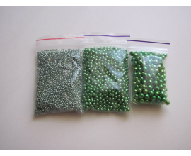 шарики светло-зеленые 2 мм, 20 грамм