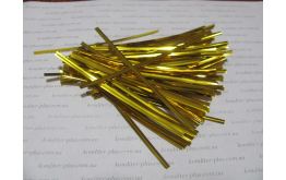 фольгированные завязки Золото, 100 шт, 12 см