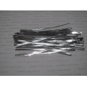 фольгированные завязки Серебро, 100 шт, 12 см