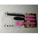 набор розовый нож-шпатель-кисточка