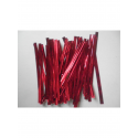 фольгированные завязки красные, 100 шт, 12 см
