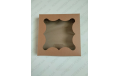 коробка для пряников бурая 15*15*3 см