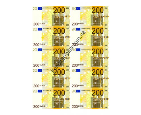 вафельная картинка (200 евро, 9.5*5 см)