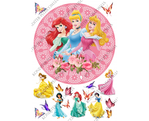 вафельная картинка Три принцессы