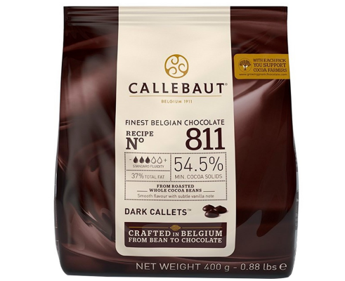 Шоколад чёрный "Callebaut", 54.5% (400грамм)