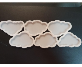 молд силиконовый для леденцов облака, 6 см