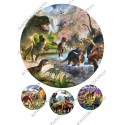 вафельная картинка Динозавры, 21 см. 6 см