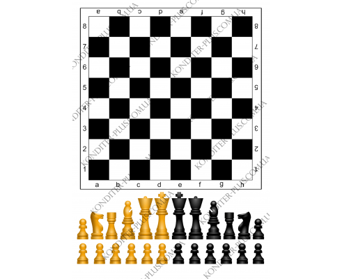 вафельная картинка шахматная доска