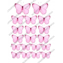 вафельная картинка розовые бабочки