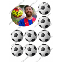 вафельная картинка футболист и мячи