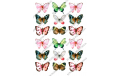 вафельная картинка разноцветные бабочки 2