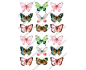 вафельная картинка разноцветные бабочки 2
