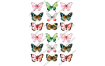 вафельная картинка разноцветные бабочки 2
