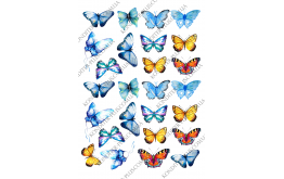 вафельная картинка бабочки акварель