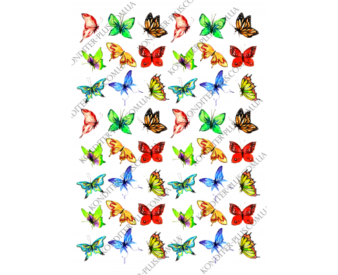 вафельная картинка бабочки 15