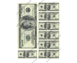 вафельная картинка доллар 21 см