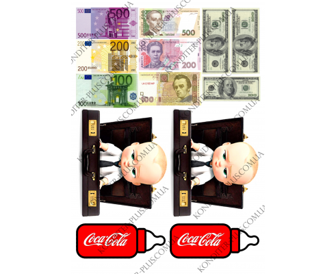 вафельная картинка босс молокосос и деньги