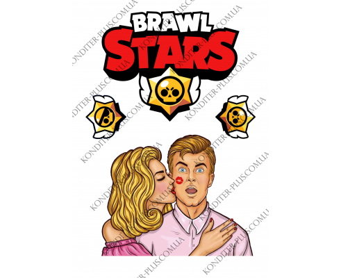 вафельная картинка поп арт и brawl stars