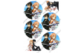 вафельная картинка SWORD ART ONLINE, Кирито и Асуна, 10 см
