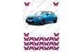 вафельная картинка авто и бабочки