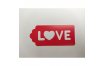 бирка красная "Love", 10 шт