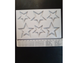 молд для леденцов звезды №2, 5,5 и 4,5 см, глубина 4 мм