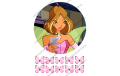 вафельная картинка бабочки и флора из winx