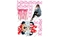 вафельная картинка бабочки, девушка и минни маус