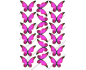 вафельная картинка розовые бабочки, 17 шт, 6.5*4.4 см