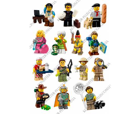 вафельная картинка 6 см персонажи lego № 12