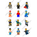 вафельная картинка персонажи lego в круге № 16
