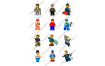 вафельная картинка персонажи lego в круге № 16