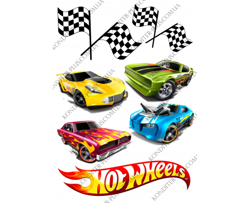 вафельная картинка машинки hot wheels