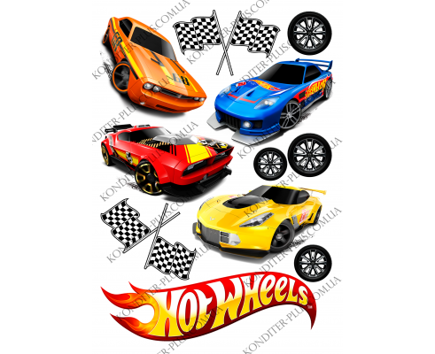 вафельная картинка машинки hot wheels 2