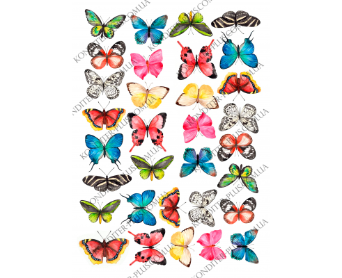 вафельная картинка бабочки 22