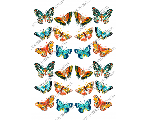 вафельная картинка бабочки 21