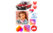 вафельная картинка авто и likee