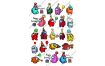 вафельная картинка игра among us birthday (5 см)