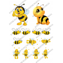 вафельная картинка пчелки 10 см