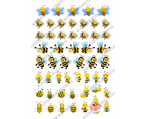 вафельная картинка пчелки №4