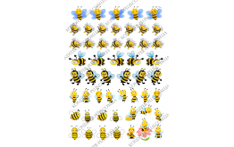 вафельная картинка пчелки №4