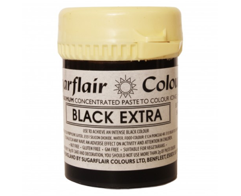 паста концетрат Sugarflair Max Черный (Black Extra), 42 гр