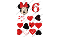 вафельная картинка минни маус 10 см и сердца