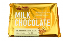 Шоколад МИР молочный в плитке 28%, 1.2кг