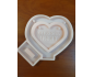 Молд силиконовый для шоколада Сердце на подставке №22  3D высота 12.5см см,глубина 1см